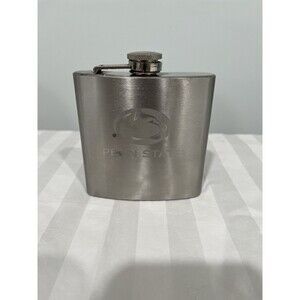 Penn State Nittany Lions PSU 6oz Stainless Steel Flask. NCAA WE ARE Lion Logo